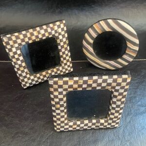 Mackenzie-Childs Courtly Check Frames Set of Three